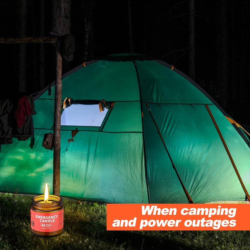 Chuarry Emergency Candles for Power Outage 48 Hours Long Burning Survival Candles Soy Wax for Emergency Winter Storm Camp Essentials - Image 4